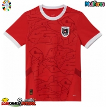 Camisa de Futebol Áustria Equipamento Principal Mulheres Europeu 2024 Manga Curta